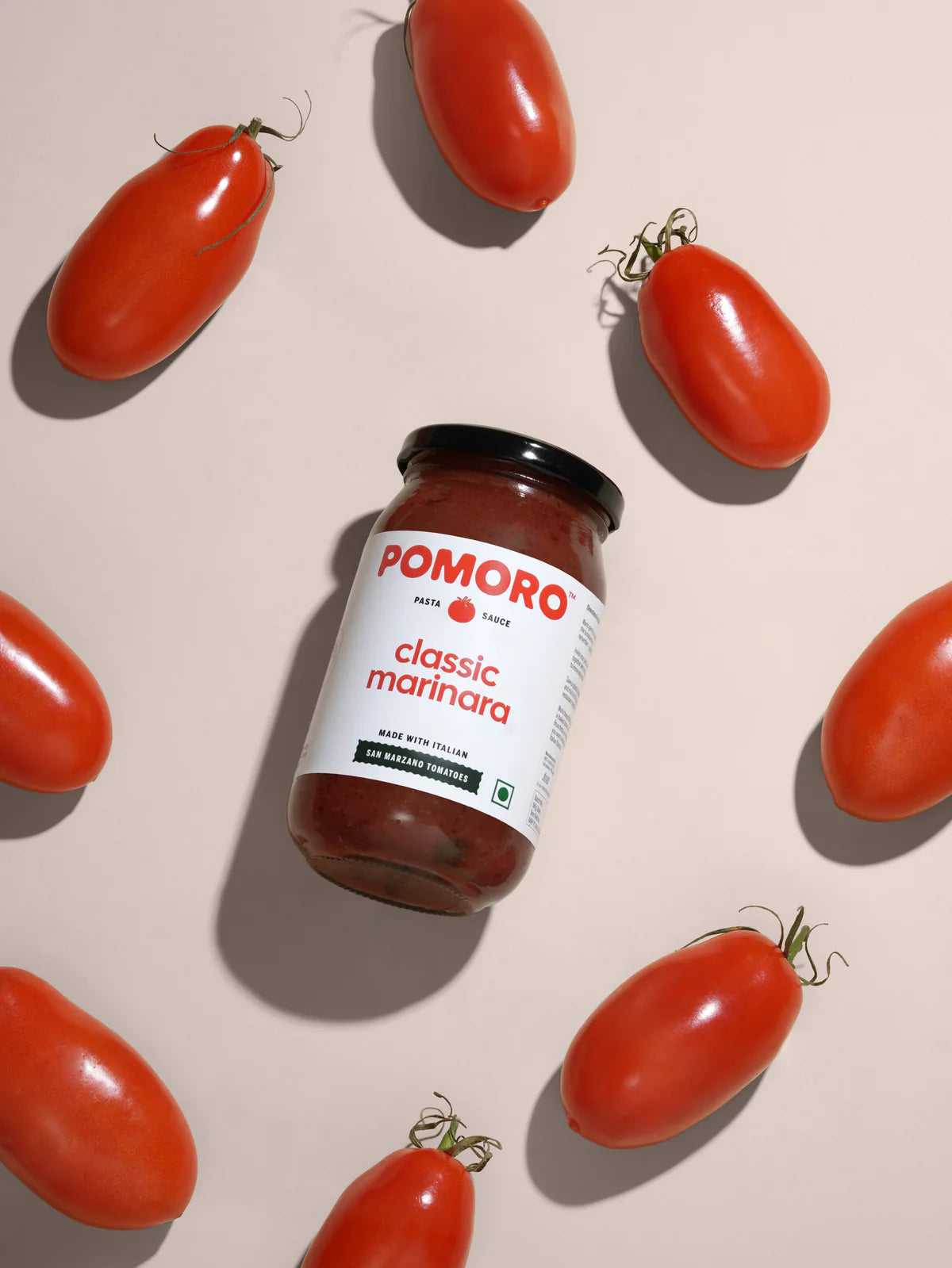 Pasta Sauce | Classic Marinara (San Marzano Tomatoes)- Made With Italian & Extra Virgin Olive Oil – Vegan-No Added Sugar, No Added Preservatives – Pomoro– 390gm