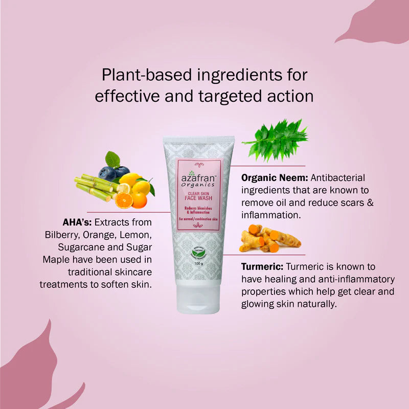 Clear Skin Face Wash - Azafran - 100gm
