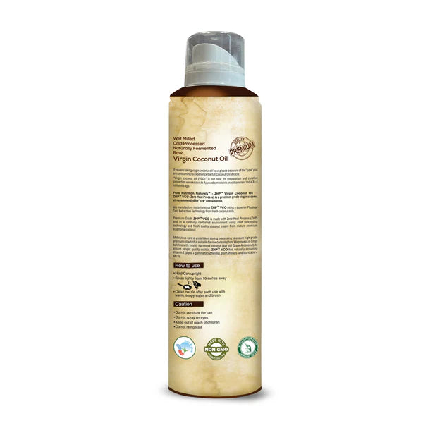 Coconut Oil Spray | Coconut Oil Cooking Spray (Extra Virgin) – Good for Skin, Hair, Baby Massage - Organic – Cold Pressed – Pure Nutrition – 200ml