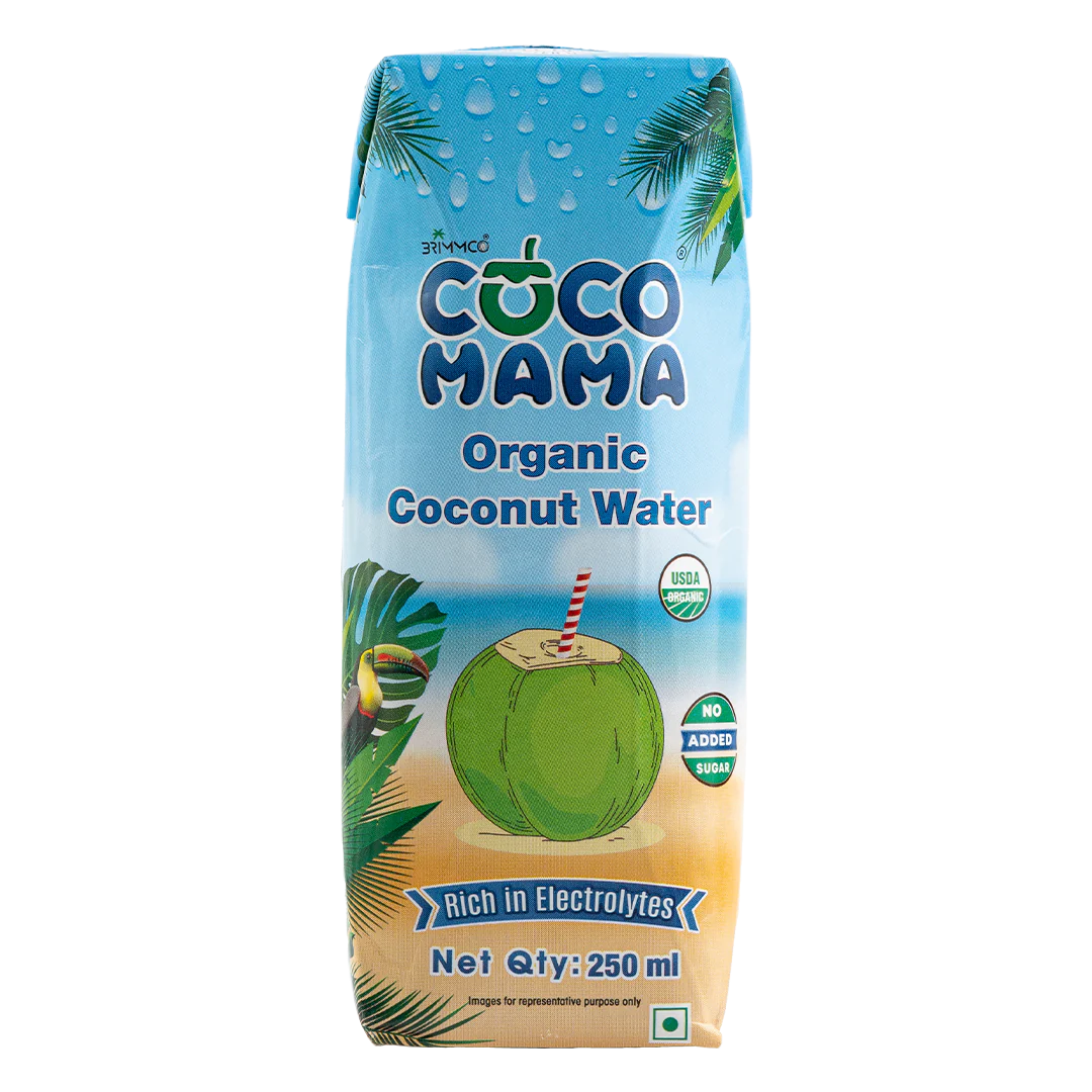Coconut Water - Organic - Vegan, Gluten Free, Enriched with Vitamin C - Coco Mama - 250ml