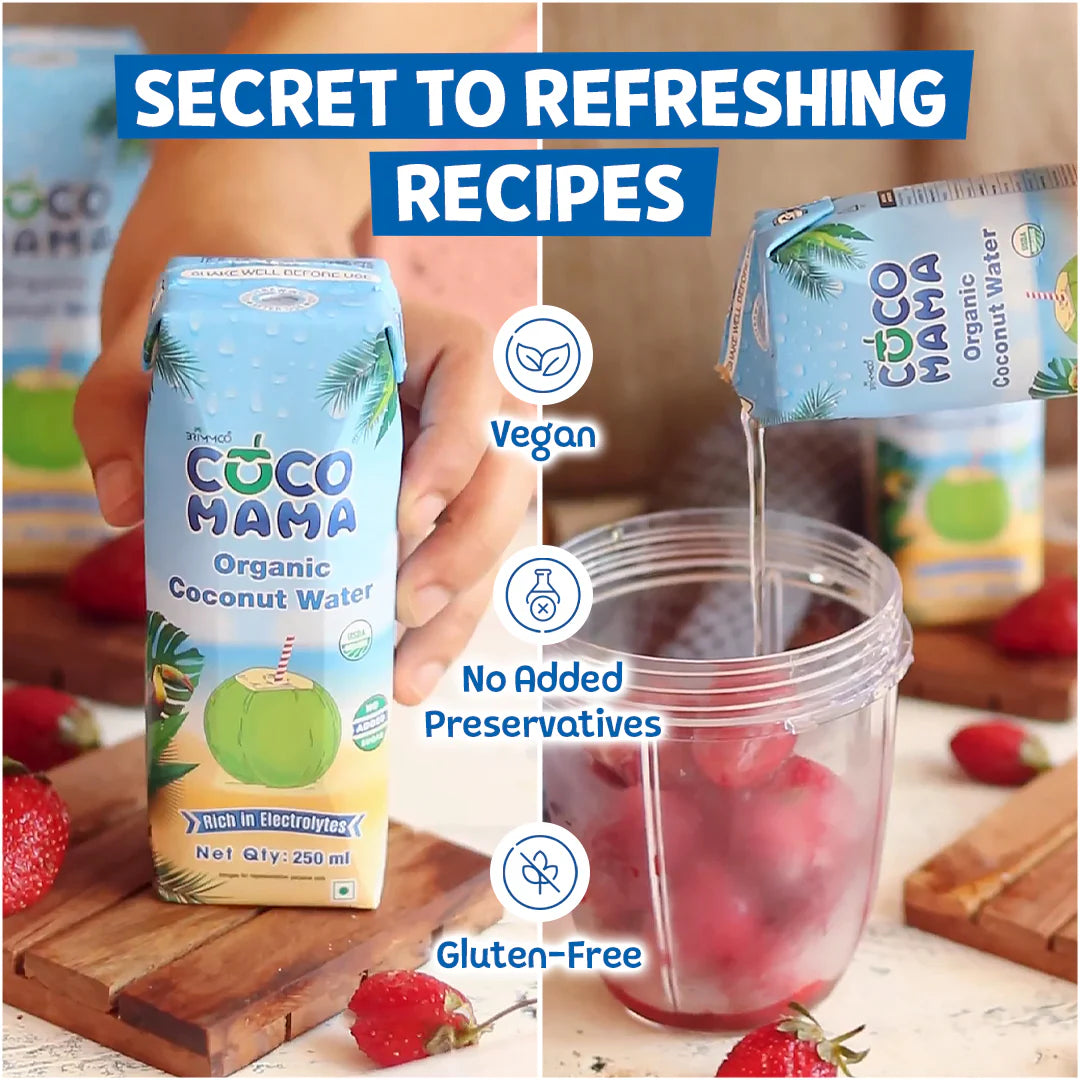 Coconut Water - Organic - Vegan, Gluten Free, Enriched with Vitamin C - Coco Mama - 250ml