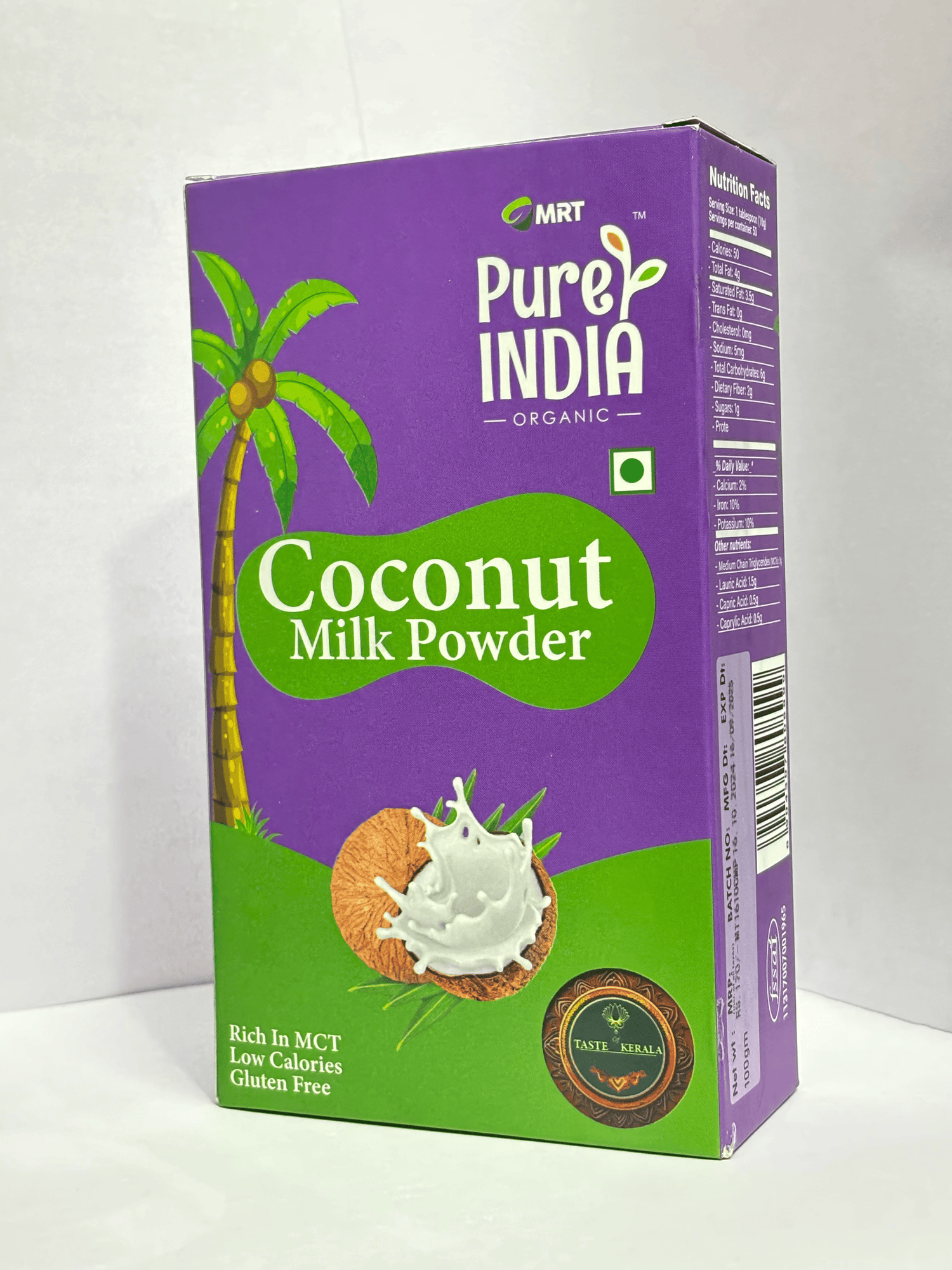 Coconut Powder | Coconut Milk Powder - Taste Of Kerala – Gluten Free & High In MCT - MRT Organics – 250gm