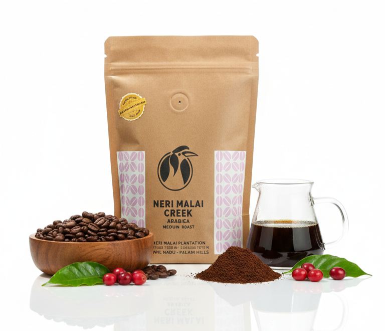 Coffee | Neri Malai Creek (Cold Brew or Cold Drip)- Arabica Medium Roast - Marc’s Coffee - 100% Arabica - Coffee Ideas – 250gm