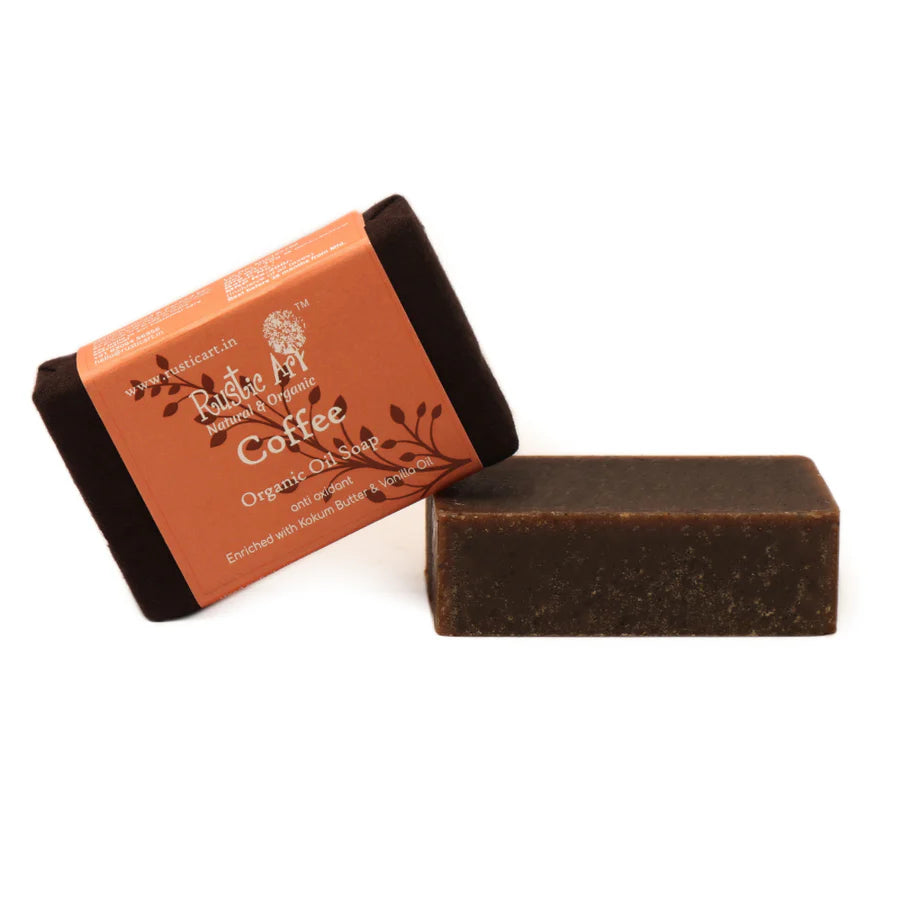 Organic Coffee Soap - Rustic Art - 100gm