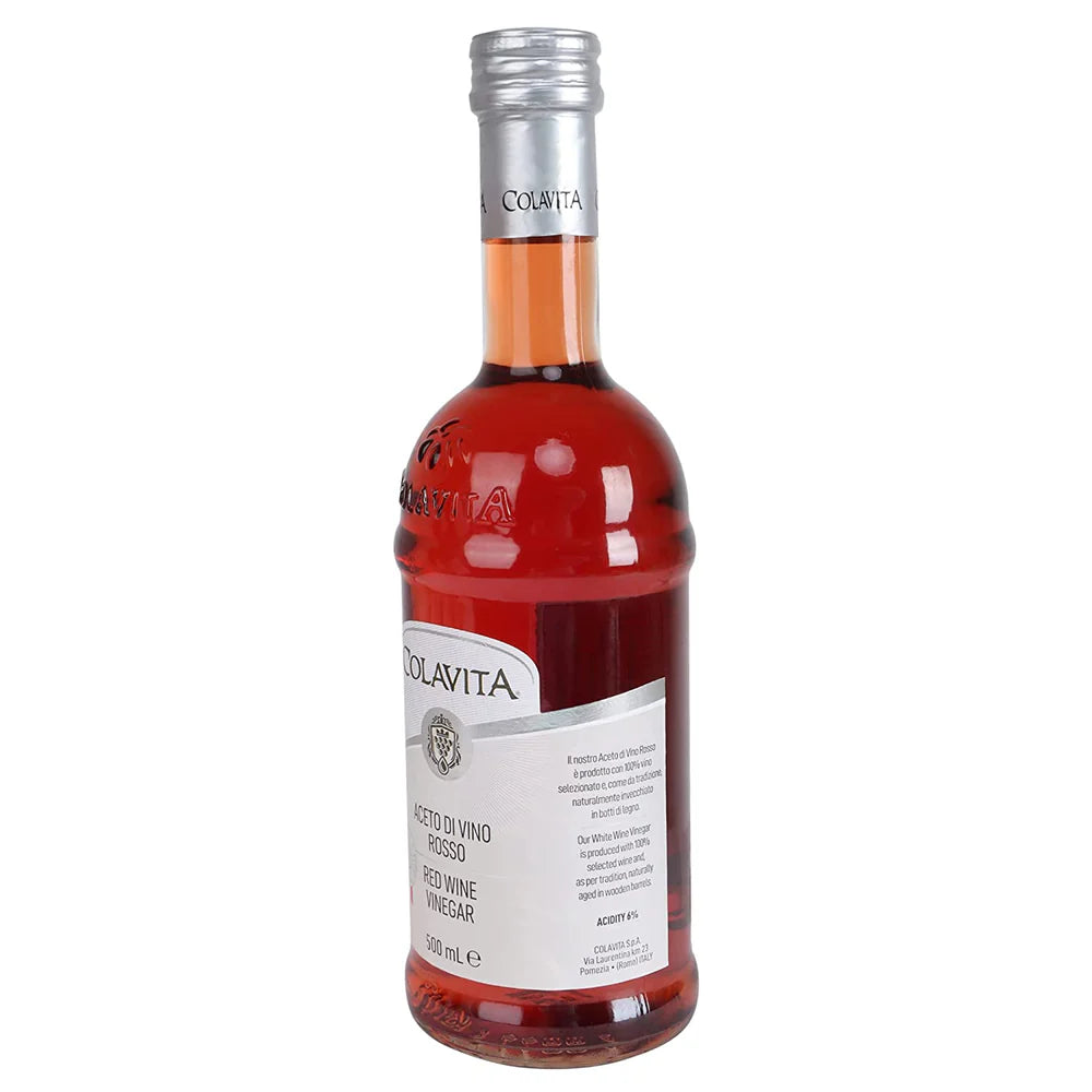 Vinegar | Red Wine Vinegar - 100% Italian - No Artificial Colors - Colavita - 500ml