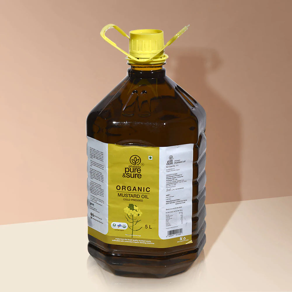 Mustard Oil | Cold Pressed - Organic - Indian - Pure And Sure - 5000ml