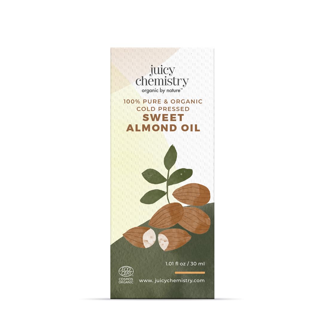 Cold Pressed Sweet Almond Carrier Oil - Juicy Chemistry - 30ml