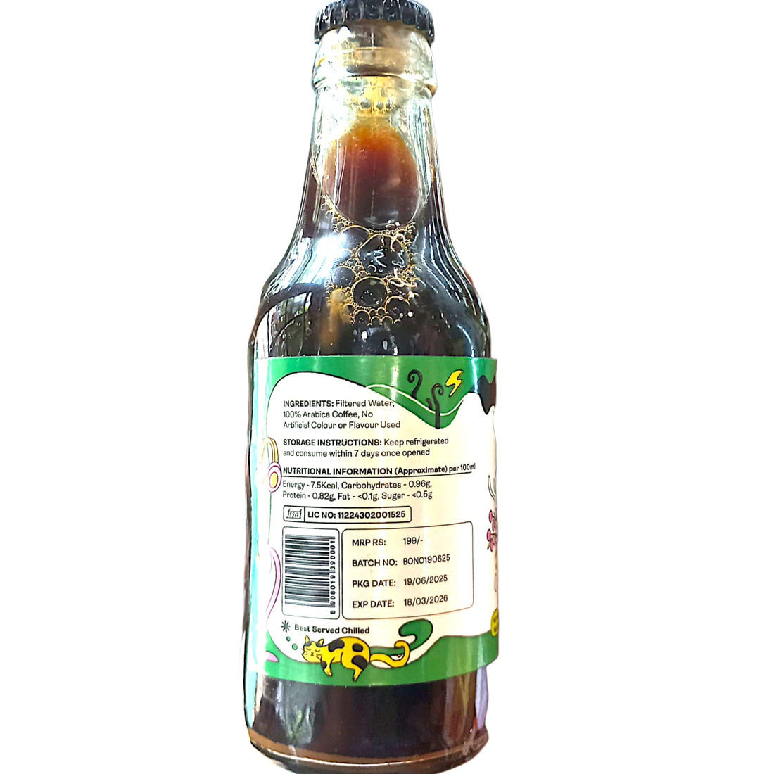 Cold Brew Coffee | Classic Cold Brew Coffee - Ready To Drink - Vegan, Gluten Free, No Colours, Flavours, No Milk, No Sugar Or Preservatives Free - Bonomi - 200ml