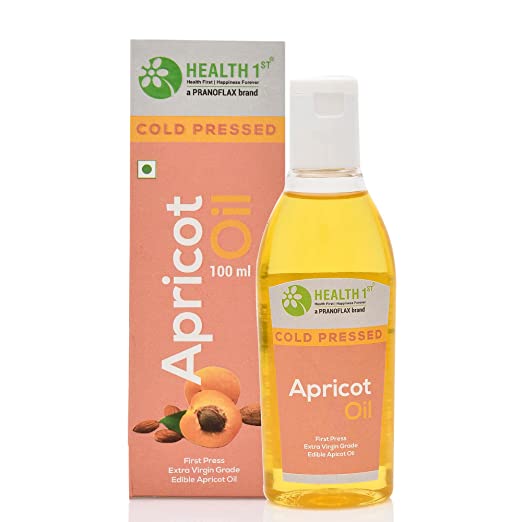 Apricot Oil | Cold Pressed Apricot Oil - Edible - 100% Natural - Health 1st - 100ml
