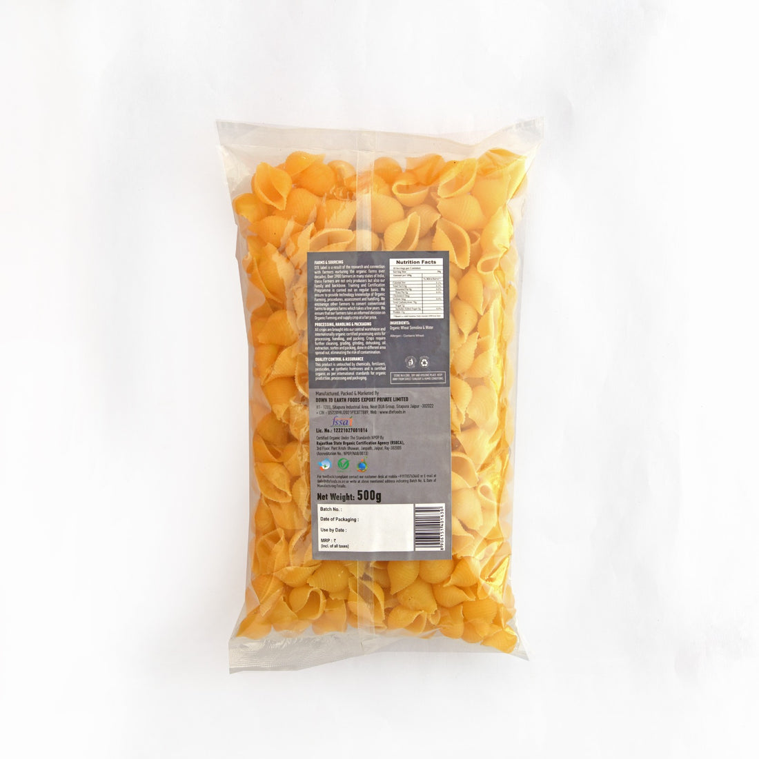 Conchiglie (Wheat Suji Pasta) - Dte - 500gm