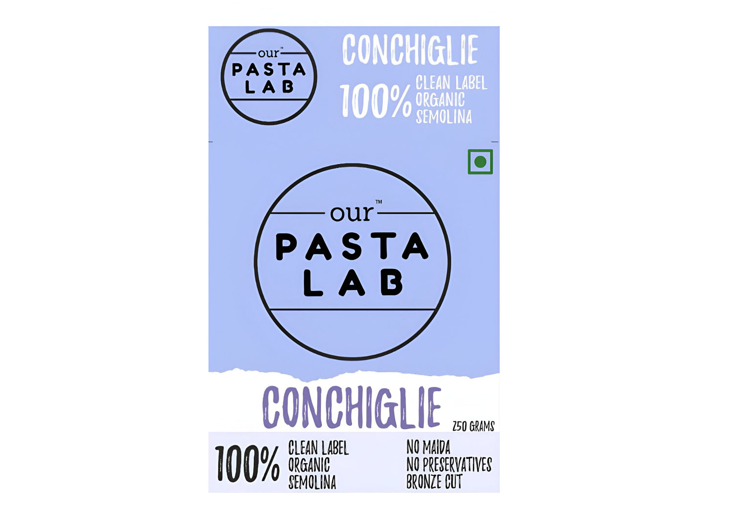 Pasta | Conchiglie Pasta – Bronze Cut – Vegan, No Maida & No Added Preservatives – Our Pasta Lab – 250gm