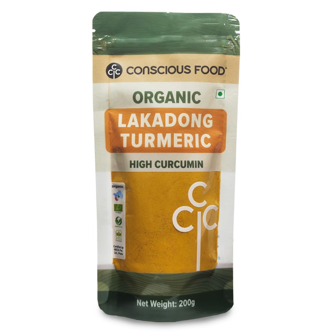 Turmeric Powder | Lakadong Turmeric Powder – High Curcumin – Organic – Conscious Food – 200gm