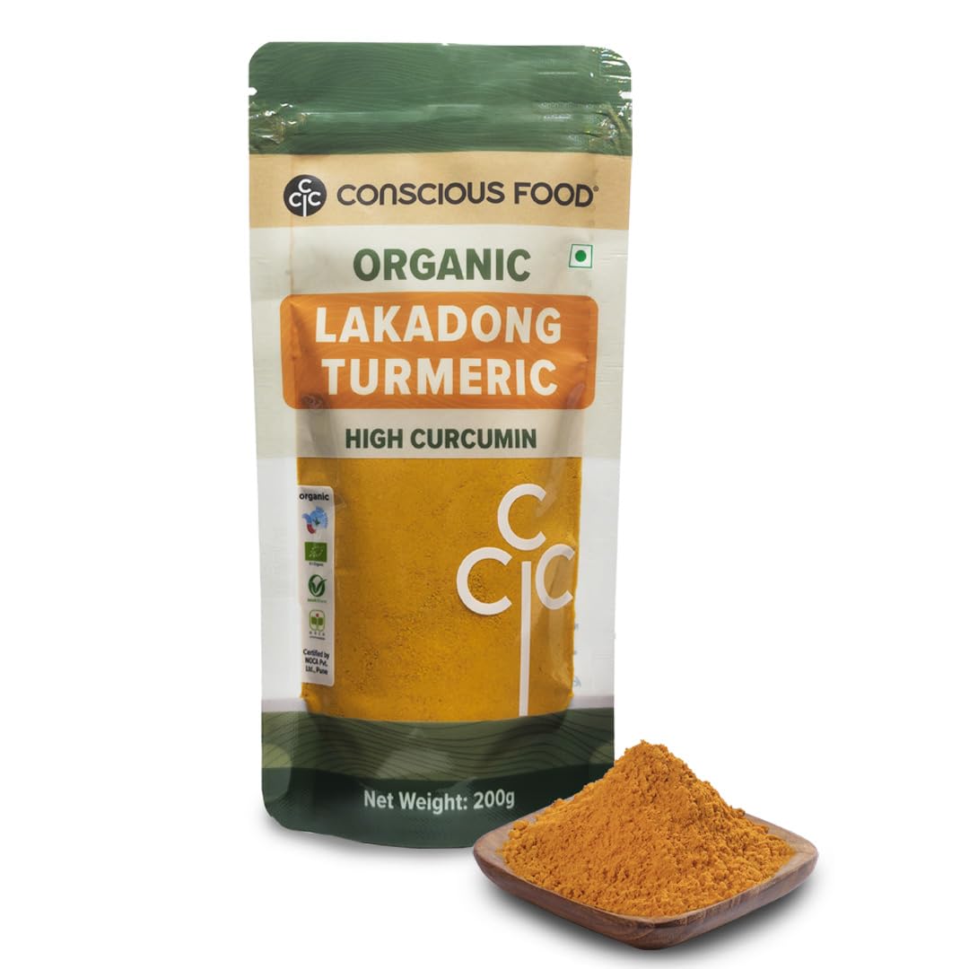 Turmeric Powder | Lakadong Turmeric Powder – High Curcumin – Organic – Conscious Food – 200gm