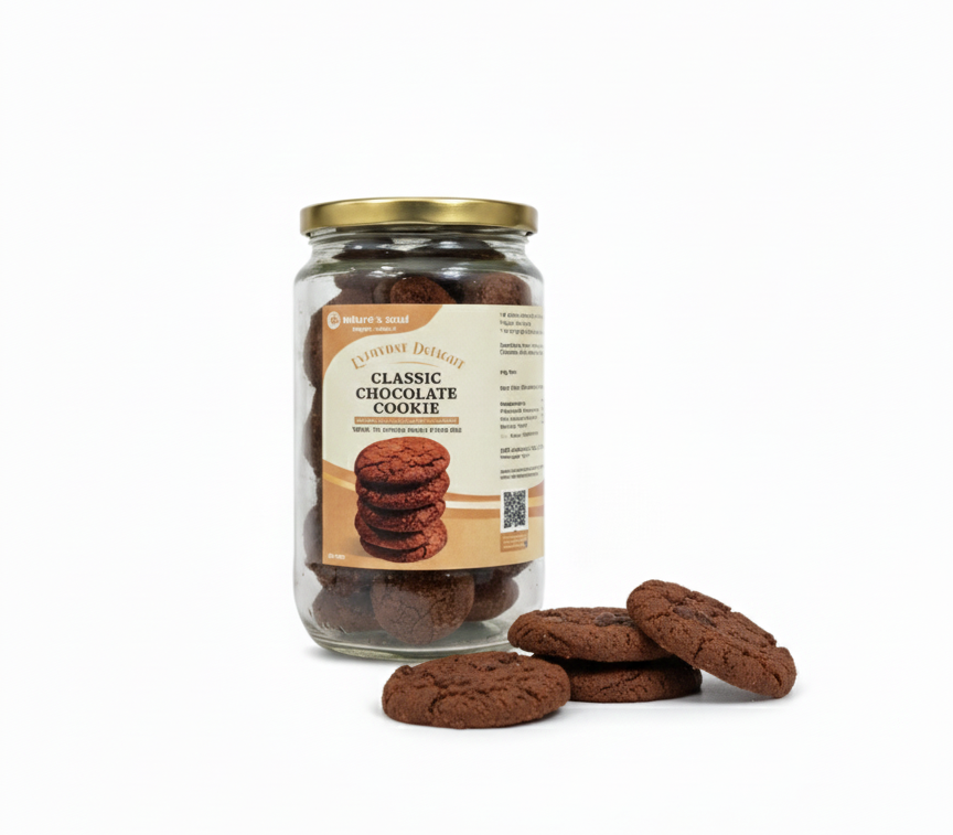 Cookie | Classic Chocolate Cookie - Everyday Delight – Vegan, Gluten Free & Refined Sugar Free – Nature’s Soul – 325gm
