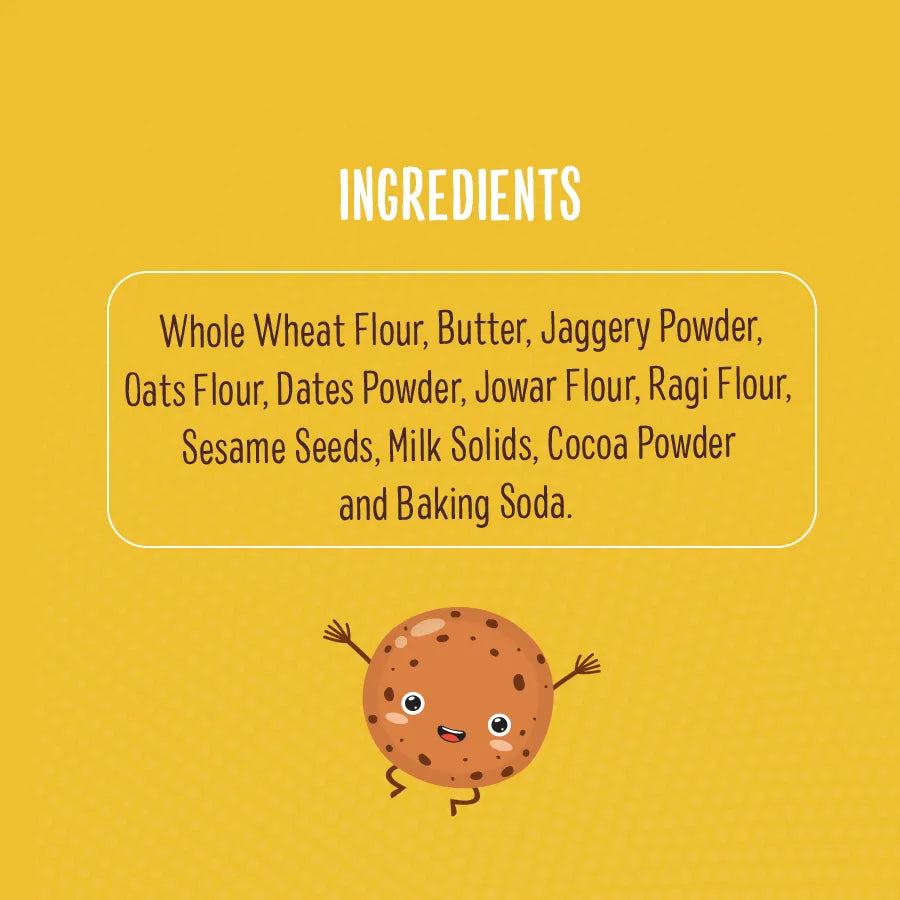 Cookies | Multigrain (Cookie Tub) - Made With Organic Jaggery – No Maida, No Added Sugar, Rich In Protein, Calcium & Iron - Timios - 150gm