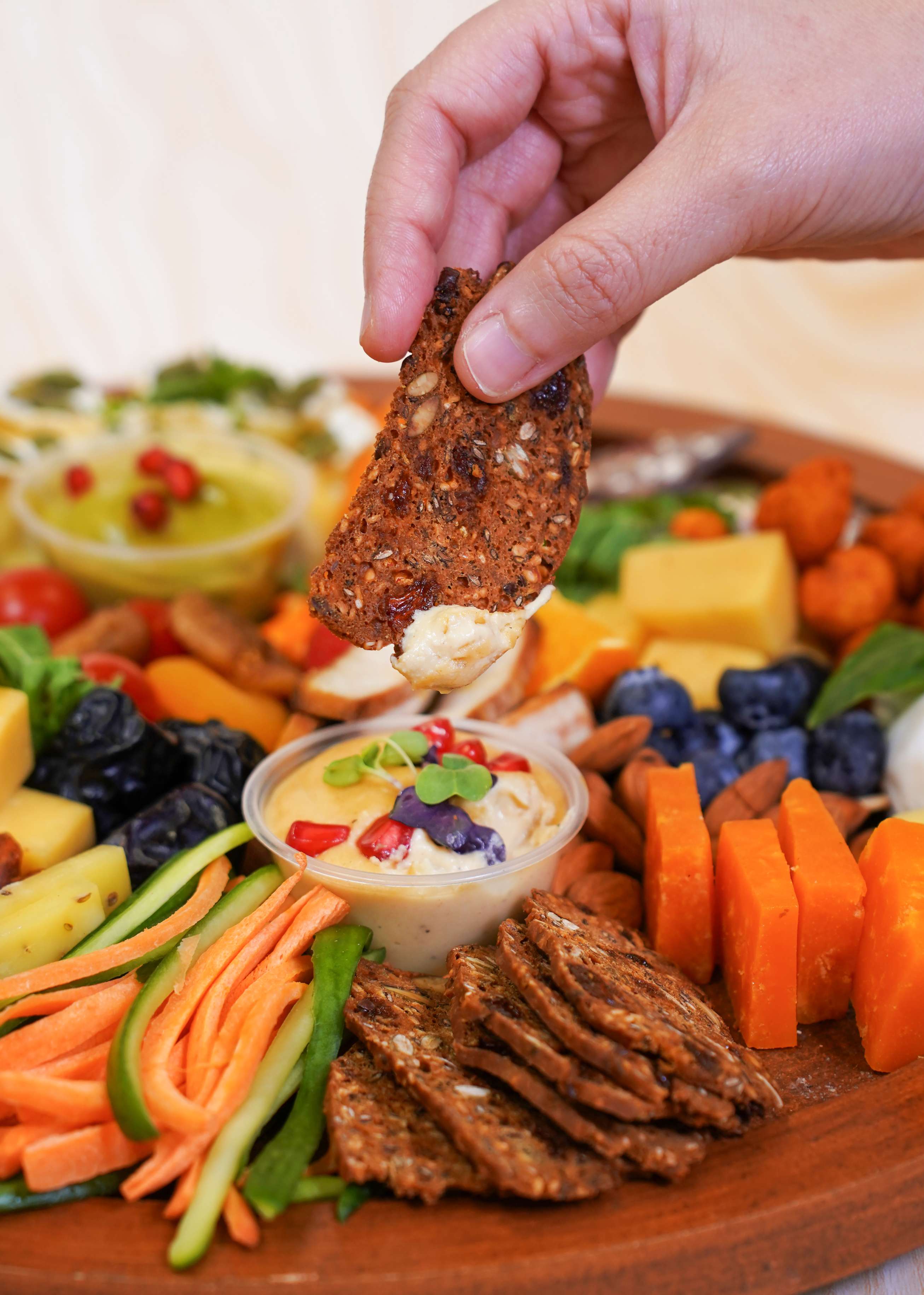 Charcuterie Grazing Board - Veg - Fresh - Made with Organic Ingredients - Good for 6 to 8 People