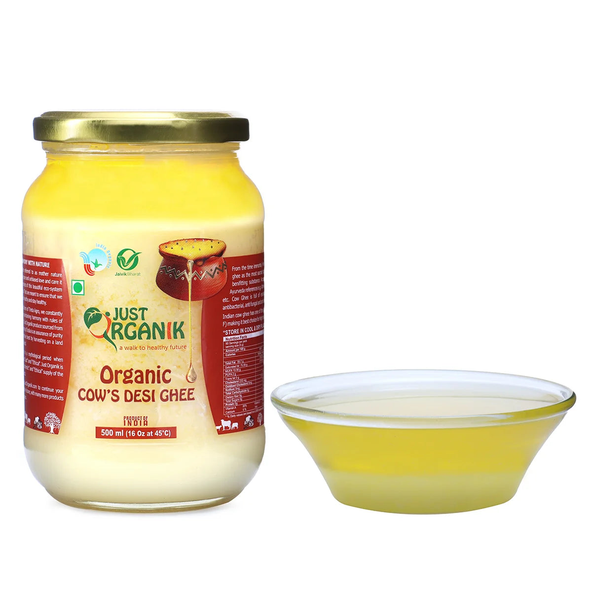 Ghee | Cow Ghee - Just Organik - 500ml