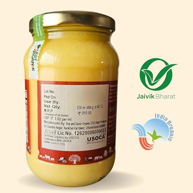 Ghee | Cow Ghee - Just Organik - 500ml