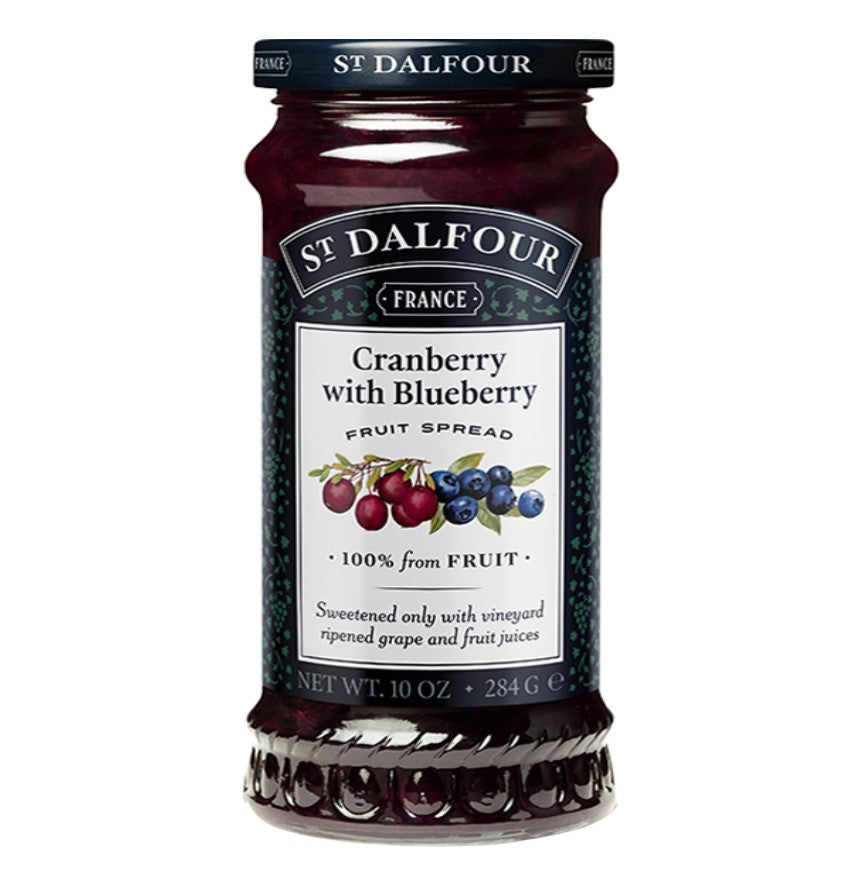 Cranberry & Blueberry Jam - Sweetened Only With Vineyard Ripened Grape & Fruit Juices – Dalfour – 284gm