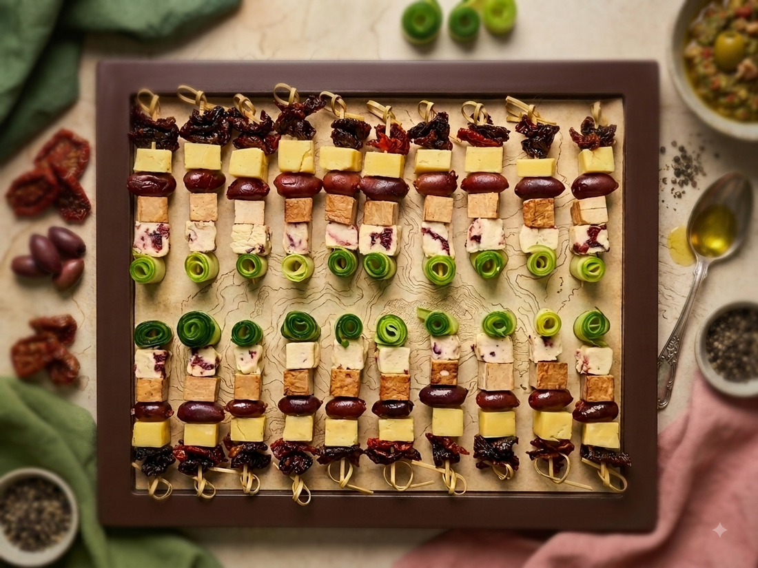 Veg Cranberry & Olive Antipasto Grazing Skewers (20 Grazing Skewers)-Ready To Eat - Veg - Fresh - Made with Organic Ingredients- 6 - 10 Persons