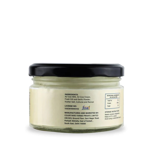 Cream Cheese | Fresh Dill (Made From A2 Milk) - Natural – Free Range - No Added Sugar & Preservatives Free – Highland Farms – 200gm