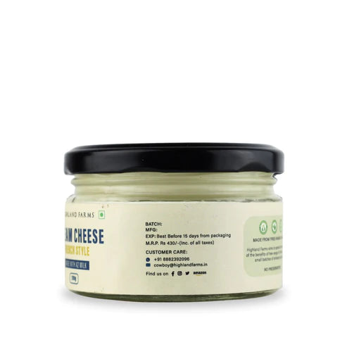 Cream Cheese | Jalapeno (Made From A2 Milk) – Natural – Free Range – No Added Sugar & Preservatives Free – Highland Farms – 200gm