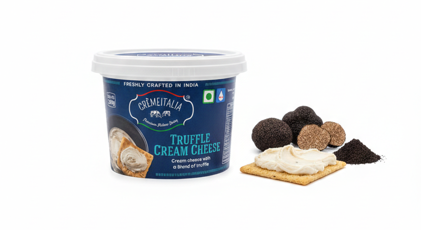 Cream Cheese | Truffle Cream Cheese - Pasteurized - Premium Italian Dairy - Cremeitalia – 200gm
