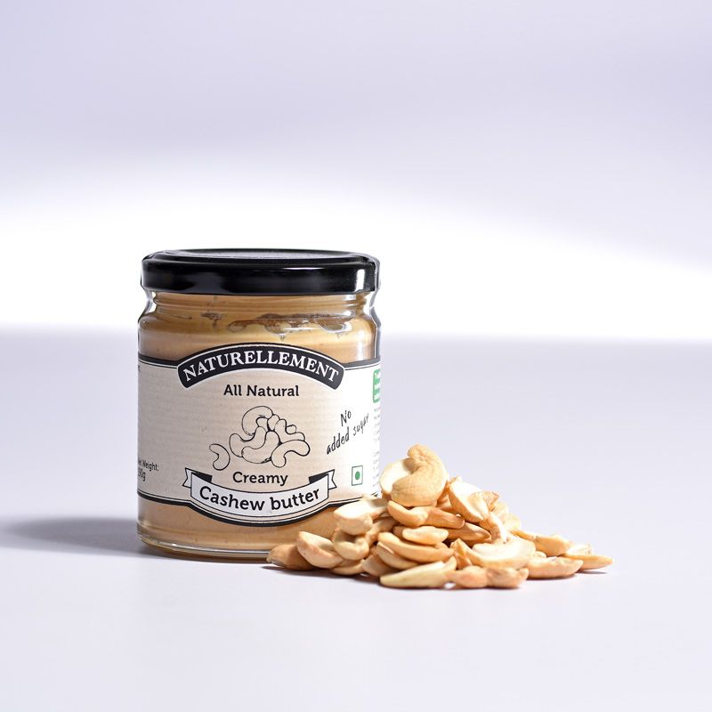 Cashew Butter | Creamy Cashew Butter - No Added Sugar - Naturellement - 190gm