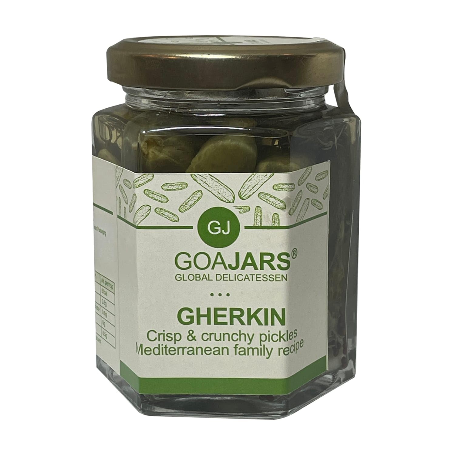 Pickle | Gherkin Pickle - Crisp & Crunchy Pickles - 100% Natural - Vegan & Gluten Free - GOAJARS - 200gm