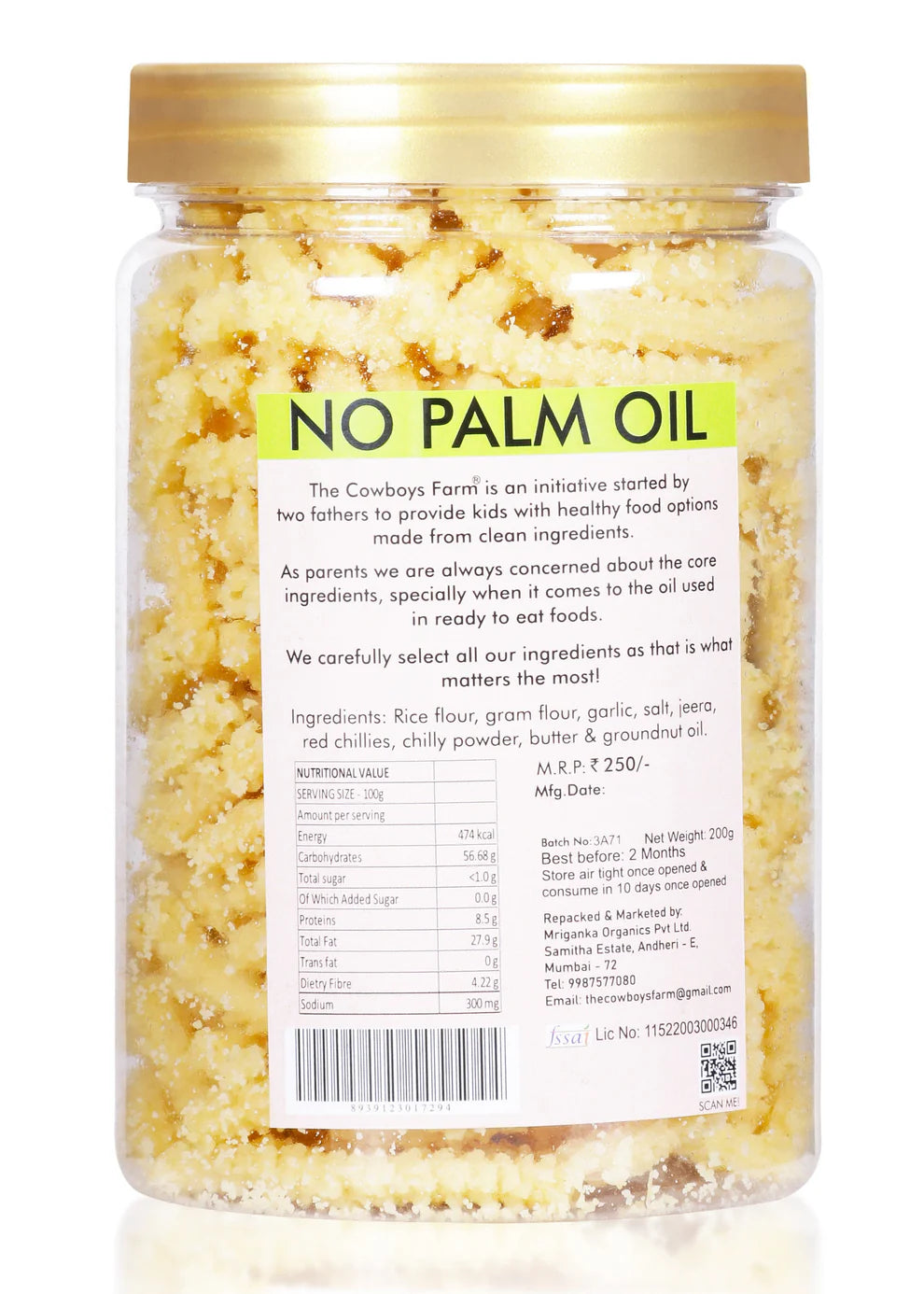 Chakli | Crunchy Garlic Chakli Sticks - Gluten Free, No Palm Oil & No Added Preservatives – The Cow Boys Farm – 200gm