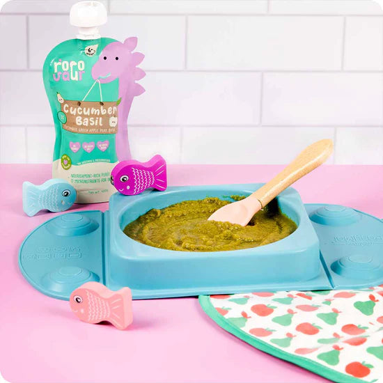 Cucumber Basil Puree | Cucumber, Green Apple, Pear And Basil (17 Micronutrient For Infants) - No Added Salt & No Added Sugar - rorosaur - 100gm