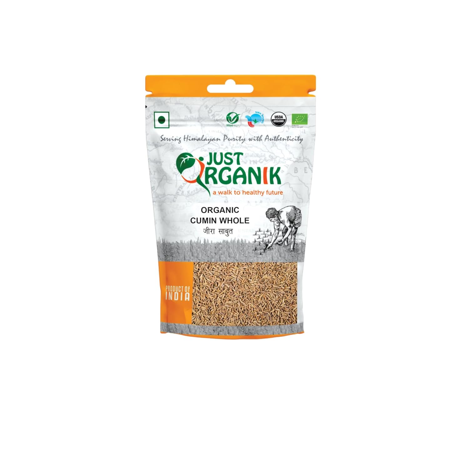 Cumin - USDA Organic - Just Organik - 100gm