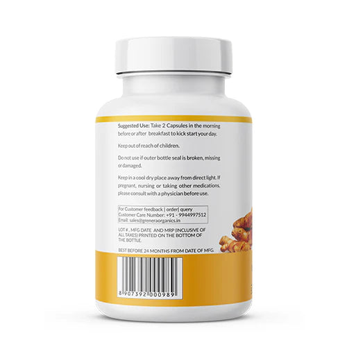 Curcumin | (With Piperine) - Vegan - Grenera - (550mg) - 90 Capsules