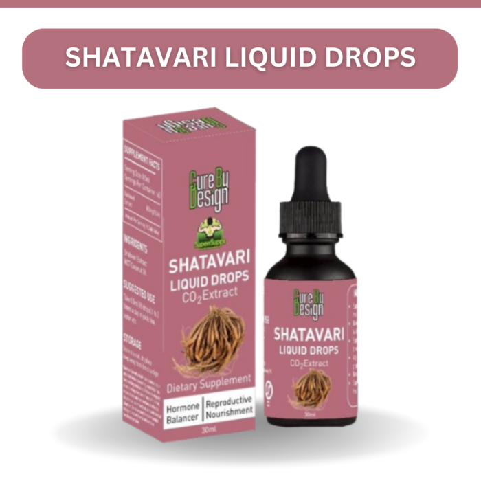 Liquid Drops | Shatavari Liquid Drops ( Co2 Extract )-Dietary Supplement, Harmone Balancer, Reproductive Nourishment- Cure By Design - 30ml