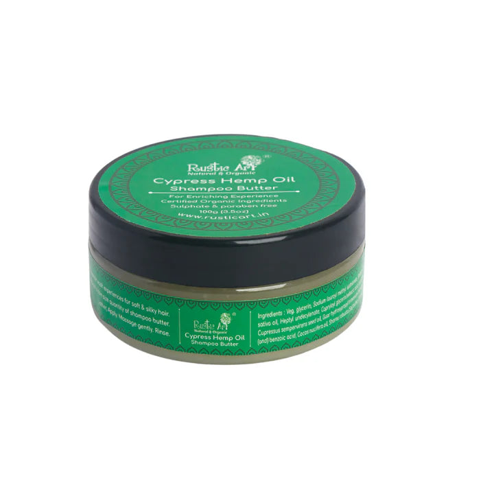 Cypress Hemp Oil Shampoo Butter - Rustic Art - 100gm