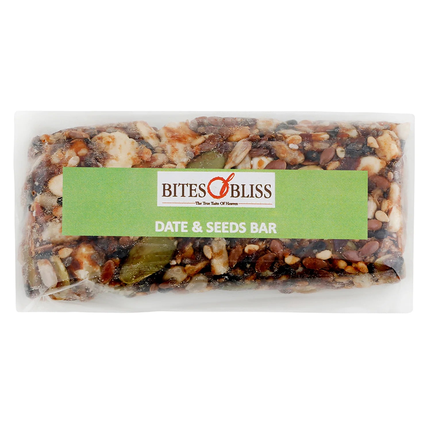 Bar | Date N Seed Bar - Vegan, Gluten Free, No Added Sugar & No Added Preservatives - Bites Of Bliss - (Pack Of 5) - 160gm