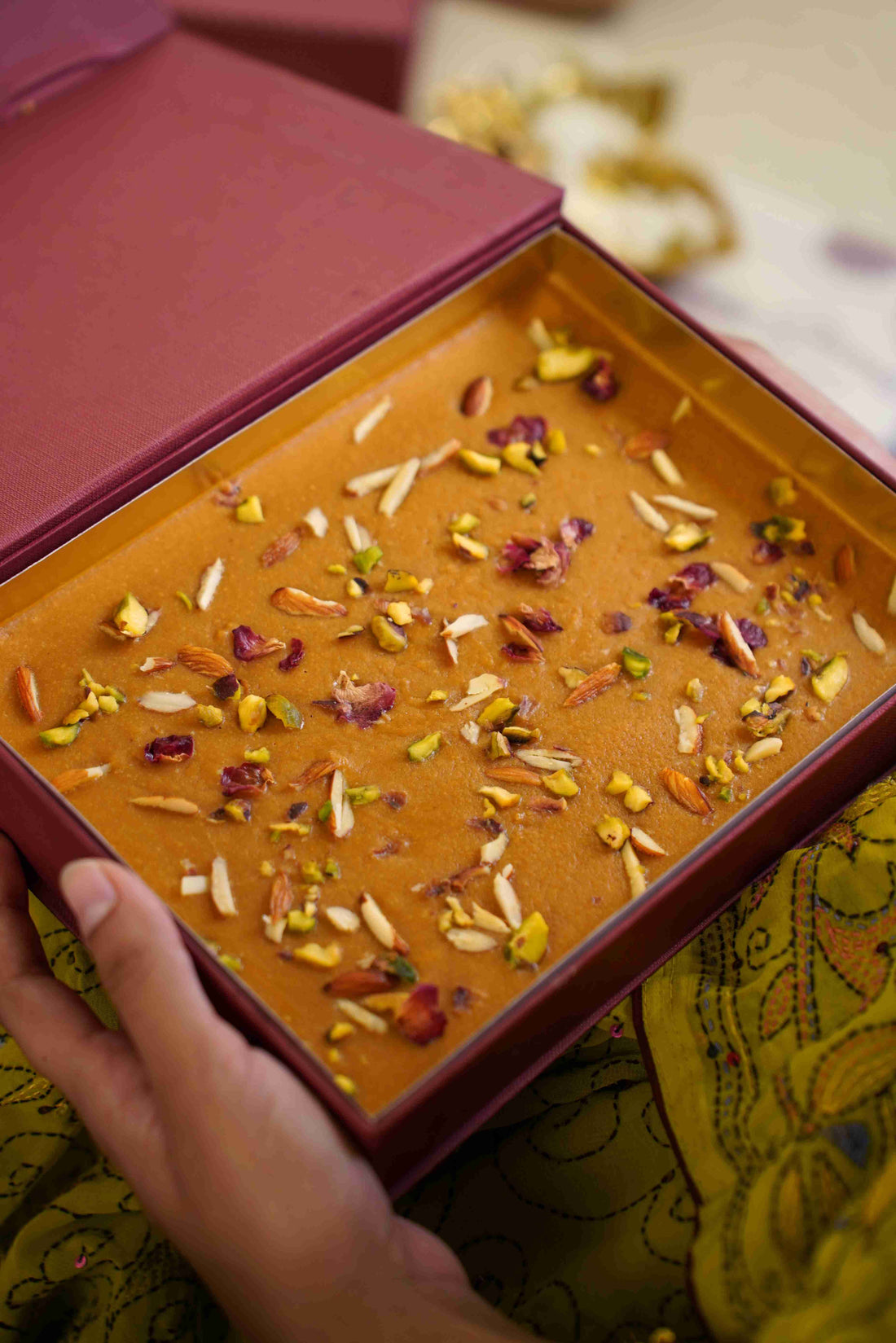 Besan Barfi - With A Wooden Knife - Gluten Free & Refined Sugar Free - 1000gm