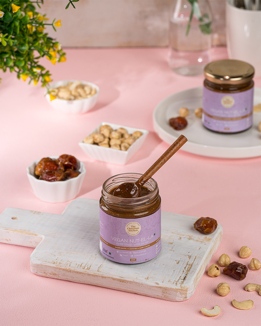 Vegan Nutella - Vegan, Gluten Free, Sugar Free, Dairy Free, Lactose-Free, Soy Free, Low Calorie & Pcos Friendly - The Cinnamon Kitchen - 200gm