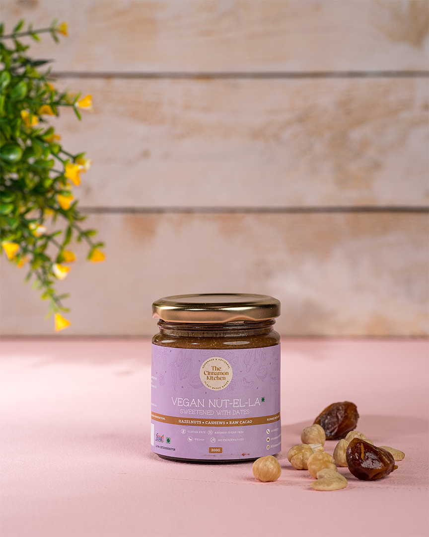 Vegan Nutella - Vegan, Gluten Free, Sugar Free, Dairy Free, Lactose-Free, Soy Free, Low Calorie & Pcos Friendly - The Cinnamon Kitchen - 200gm