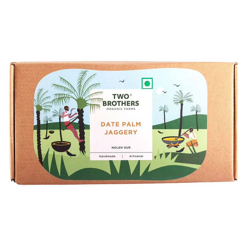 Jaggery | Date Palm Jaggery (Nolen Gur) – Solid – No Additives, Binders Fillers & No Added Preservatives – Two Brothers – 500gm