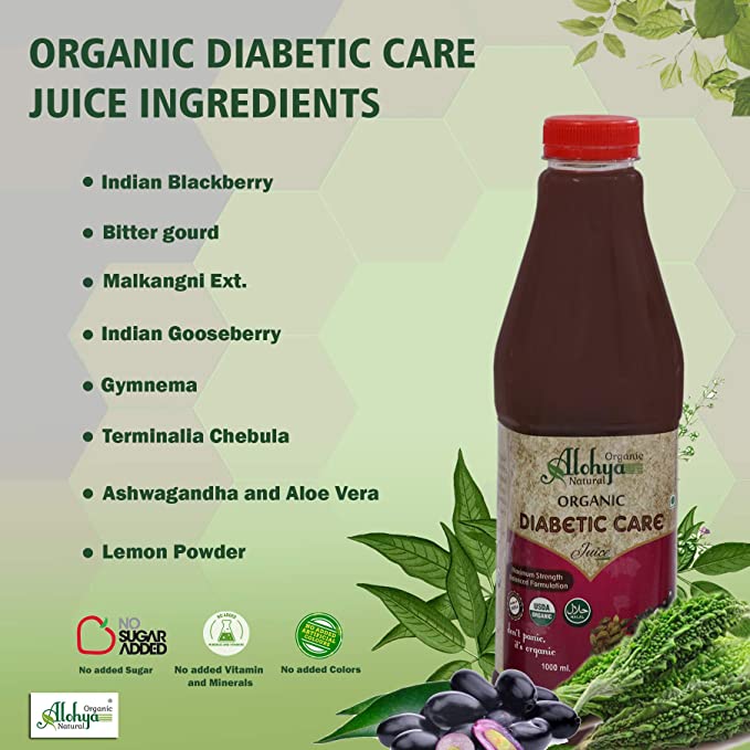 Diabetic Care Juice | USDA Organic - Alohya Organic – 500ml