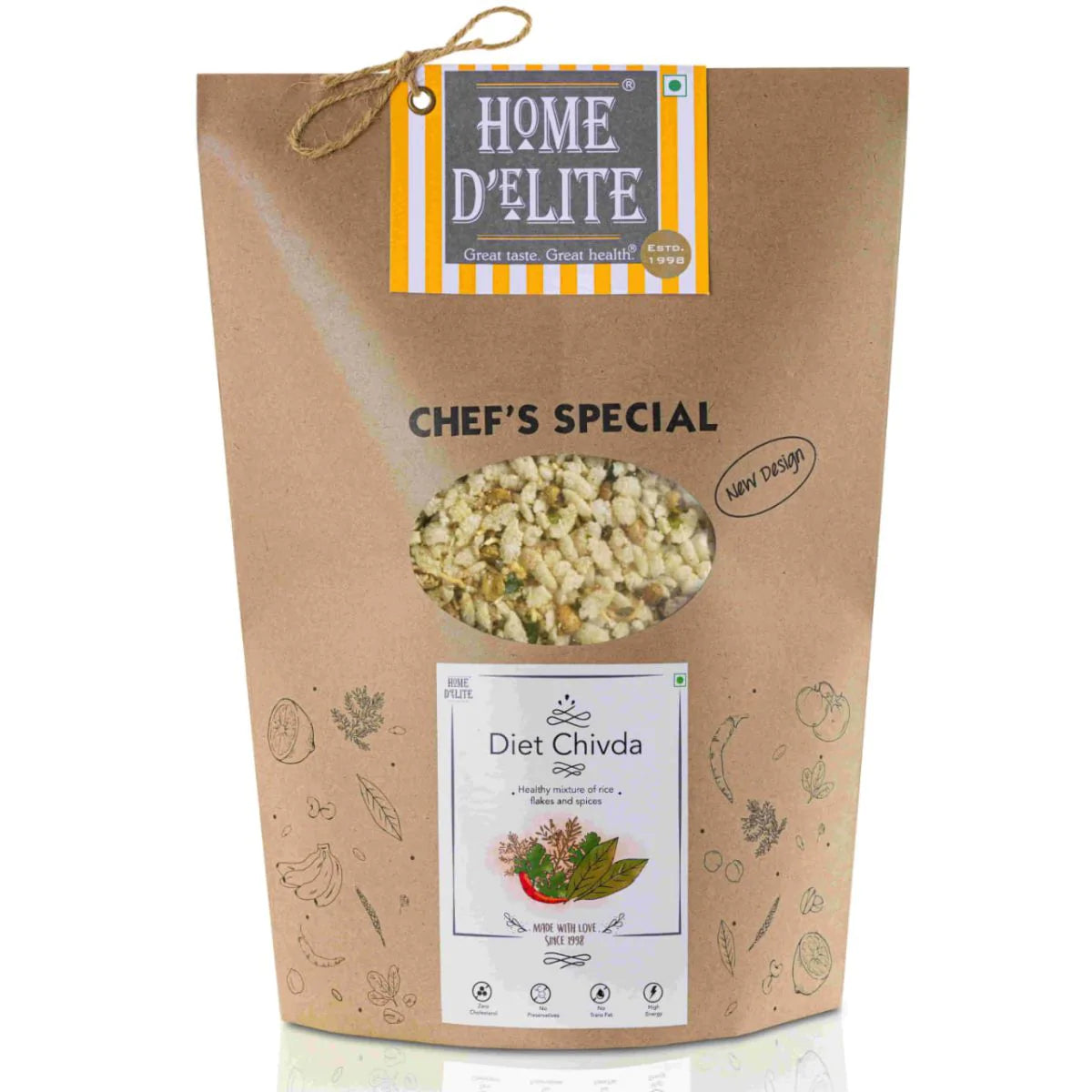 Diet Chivda – Natural - Indian - Home D’elite – 270gm