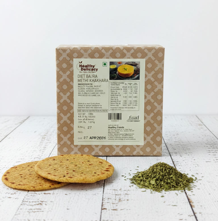 Khakhara | Diet Bajra Methi Khakhara –No Trans Fat - Healthy Delicacy – 150gm