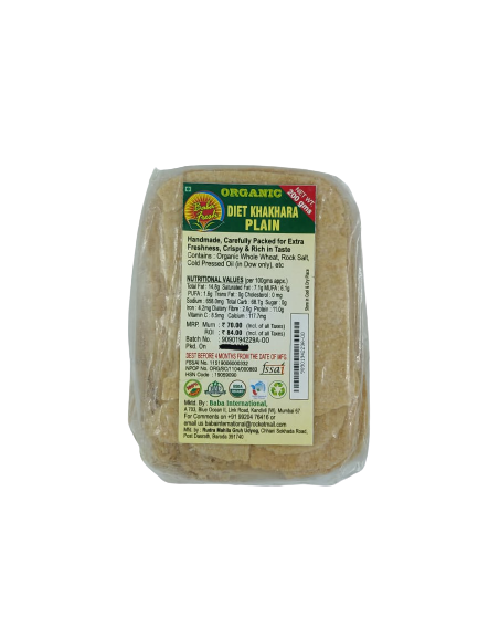 Khakhara| Diet Plain Khakhara- Crispy & Rich in Taste – Baba Fresh – 200gm