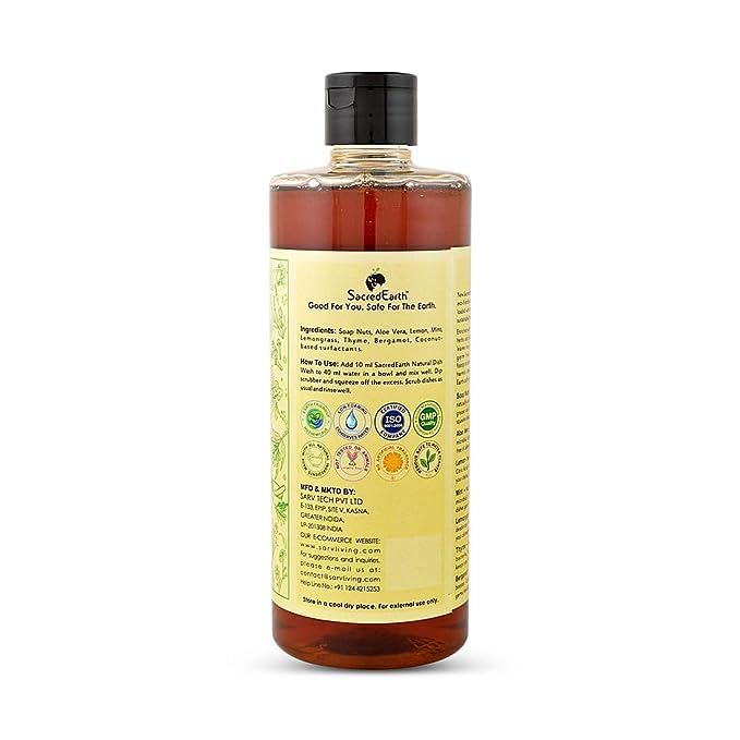 Natural Dish Wash Liquid - Sacred Earth - 500ml