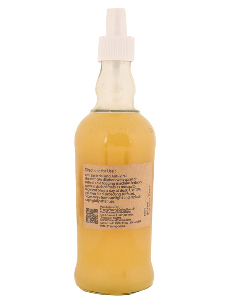 Disinfectant Spray | Bio Enzyme With Essential Oil - Natural - Plant Based, Non Toxic, Eco Friendly & Chemical Free - Praanapoorna - 300ml