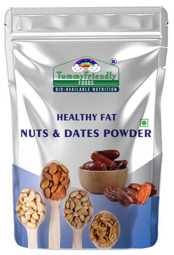 Dry Fruit Powder | (Premium Nuts & Dates Powder) - Healthy Fat - For Baby Food - USDA Organic - No Chemical, Additives & No Sweeteners - Tummy Friendly Foods - 100gm