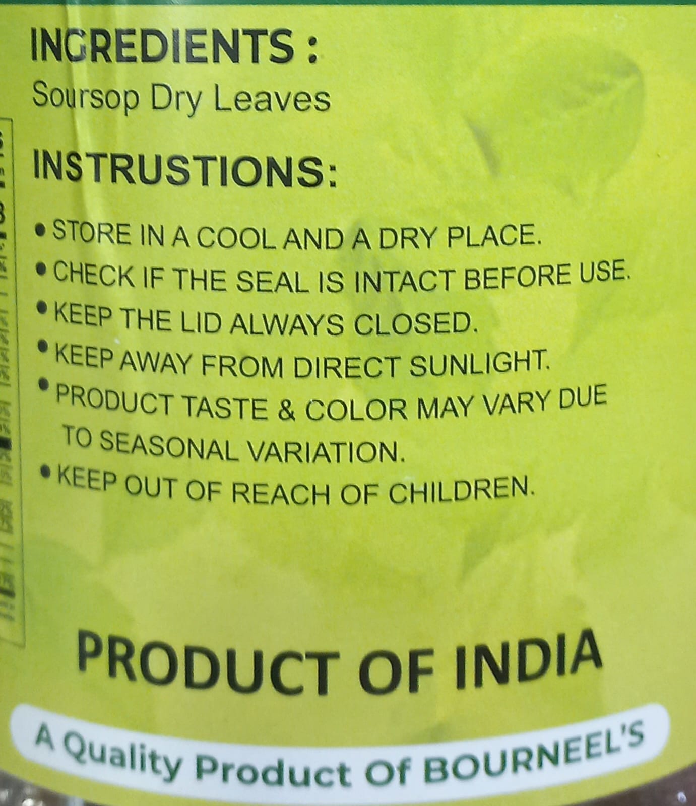 Dry Leaves | Soursop Dry Leaves – Graviola – Guyobana – Laxman Phal leaves – No Additives & No Added Preservatives – BourNeel’s – 250 Dry Leaves