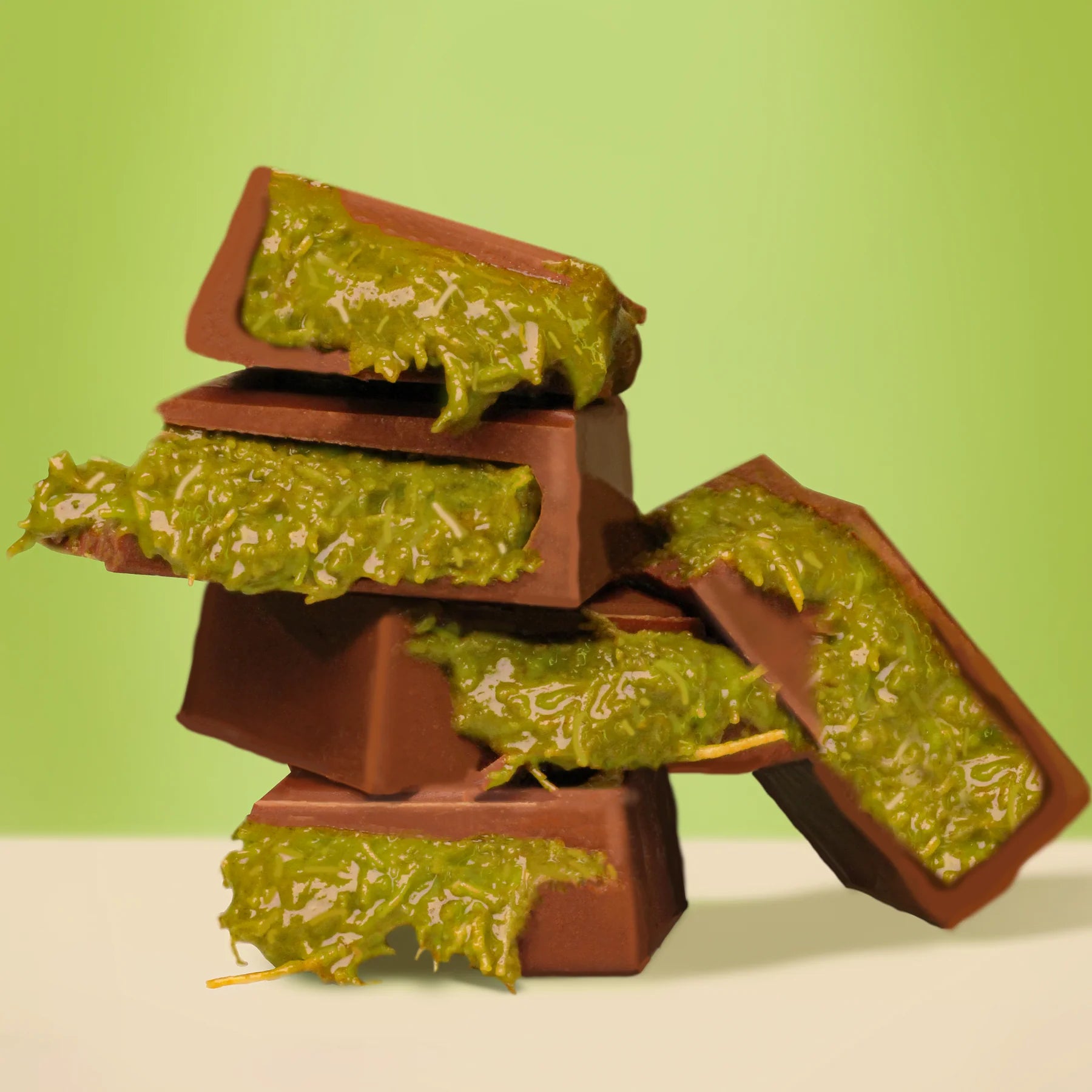 Milk Chocolate | Dubai Style Milk Chocolate (Kunafa Pistachio) - Paul & Mike - 96gm