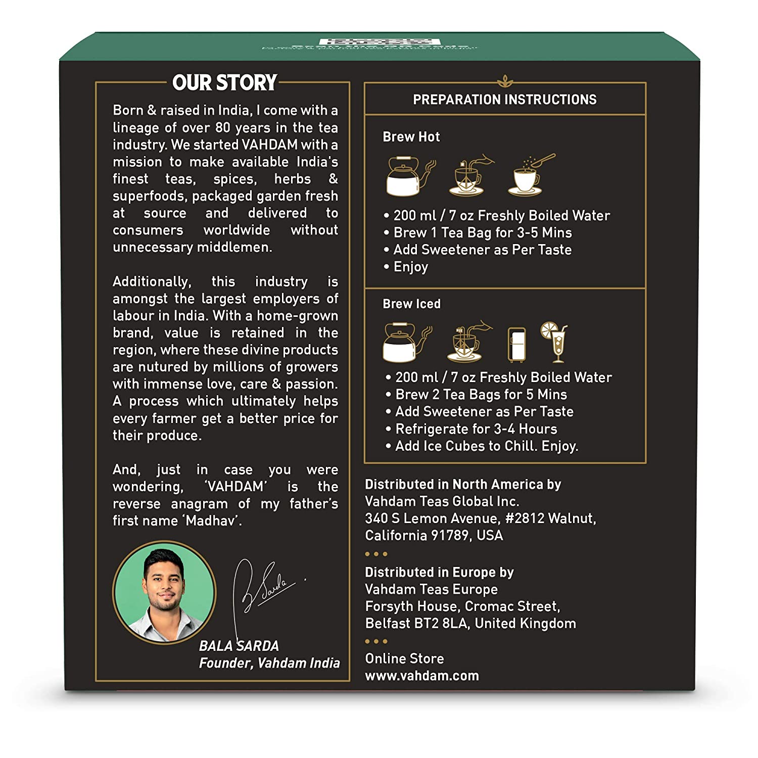 Earl Grey Black Tea – Vahdam – 15Tea Bags